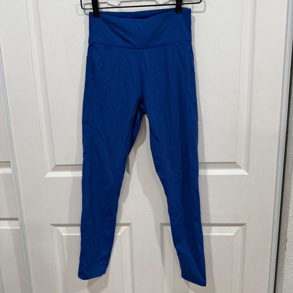 BYLT Premium Basics Womens High Waisted Pocket Leggings Royal Blue Size M